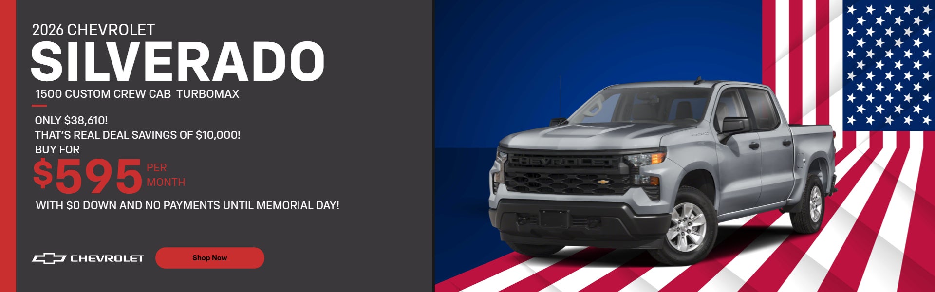 2026 Chevrolet Silverado TurboMax Custom Crew Cab